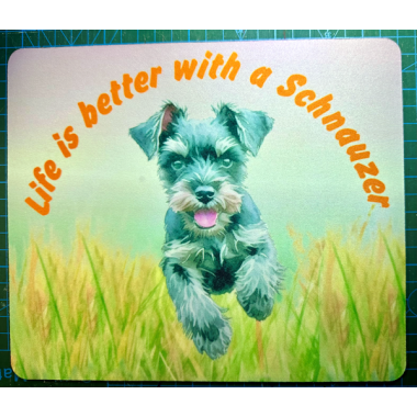 life is better mouse mat Green and Gold